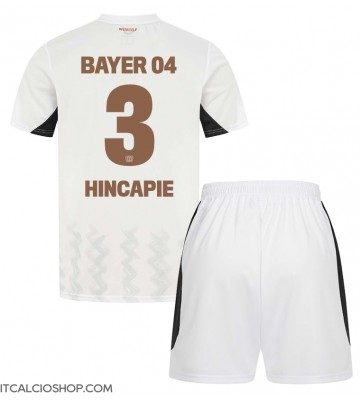 Bayer Leverkusen Piero Hincapie #3 Seconda Maglia Bambino 2024-25 Manica Corta (+ Pantaloni corti)